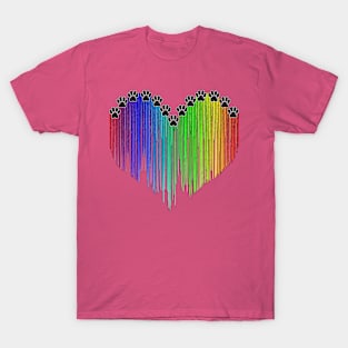 Paw Print Rainbow T-Shirt